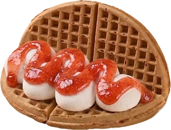 아메리칸딸기잼생크림와플